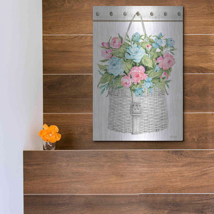 Luxe Metal Art 'Floral Pop I' by Cindy Jacobs, Metal Wall Art,12x16