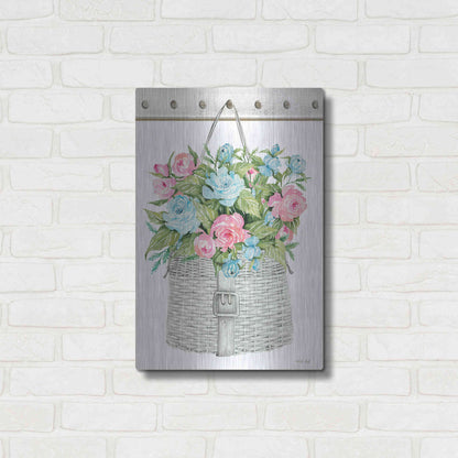 Luxe Metal Art 'Floral Pop I' by Cindy Jacobs, Metal Wall Art,16x24