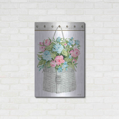 Luxe Metal Art 'Floral Pop I' by Cindy Jacobs, Metal Wall Art,24x36