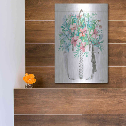 Luxe Metal Art 'Floral Pop II' by Cindy Jacobs, Metal Wall Art,12x16