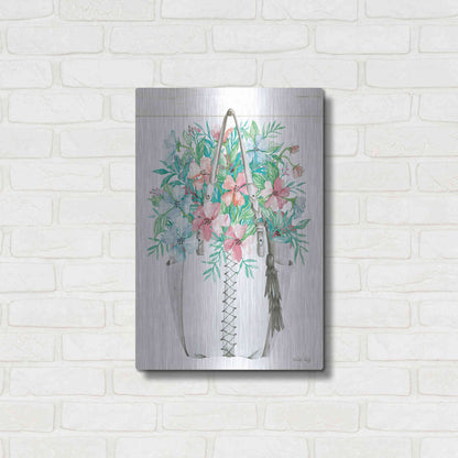 Luxe Metal Art 'Floral Pop II' by Cindy Jacobs, Metal Wall Art,16x24