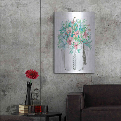Luxe Metal Art 'Floral Pop II' by Cindy Jacobs, Metal Wall Art,24x36