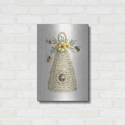 Luxe Metal Art 'Bee Hive Home' by Cindy Jacobs, Metal Wall Art,16x24