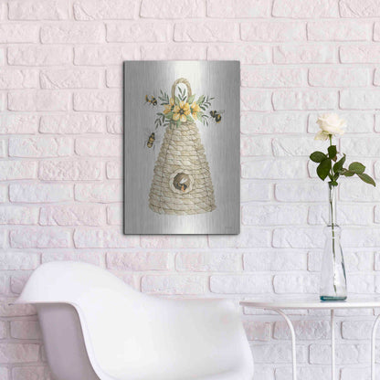 Luxe Metal Art 'Bee Hive Home' by Cindy Jacobs, Metal Wall Art,16x24