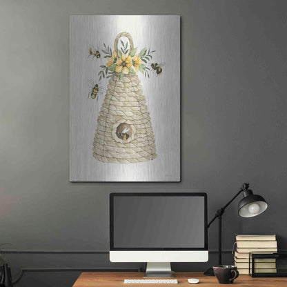 Luxe Metal Art 'Bee Hive Home' by Cindy Jacobs, Metal Wall Art,24x36