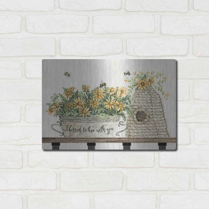 Luxe Metal Art 'Blessed to Be With You Bee Hive' by Cindy Jacobs, Metal Wall Art,16x12
