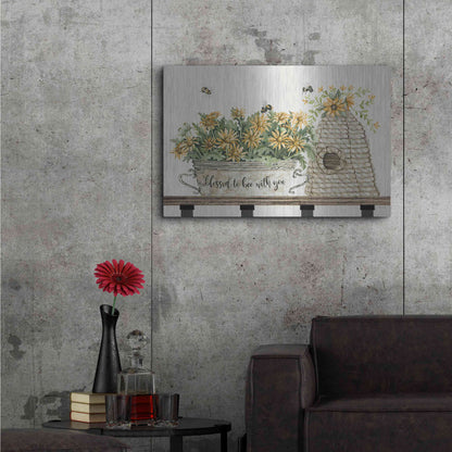 Luxe Metal Art 'Blessed to Be With You Bee Hive' by Cindy Jacobs, Metal Wall Art,36x24