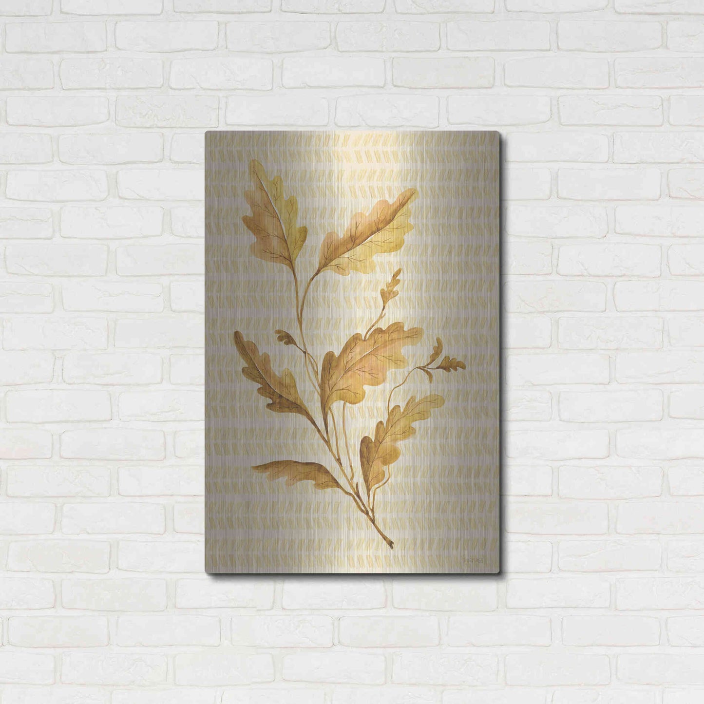 Luxe Metal Art 'Golden Oak' by Cindy Jacobs, Metal Wall Art,24x36