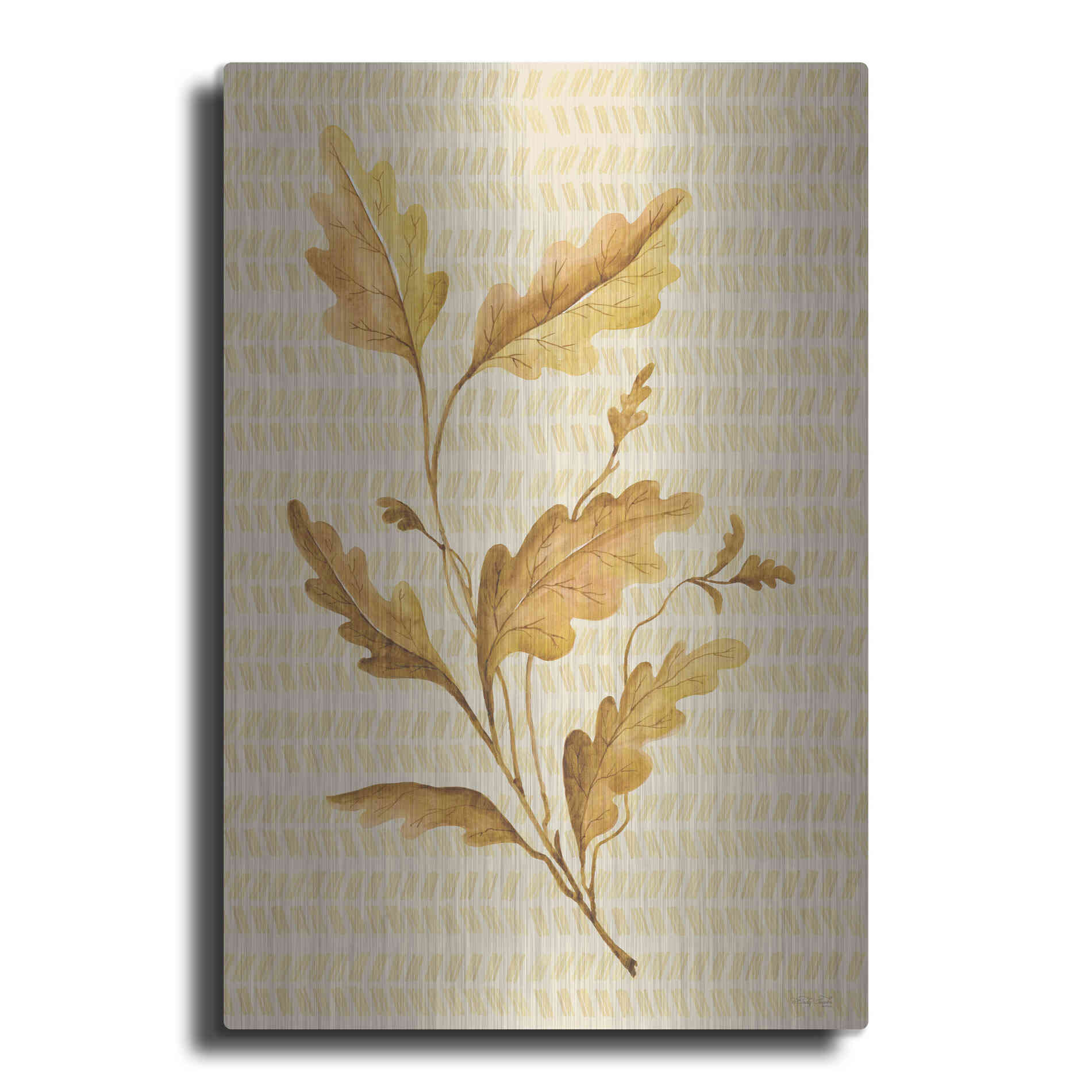Luxe Metal Art 'Golden Oak' by Cindy Jacobs, Metal Wall Art