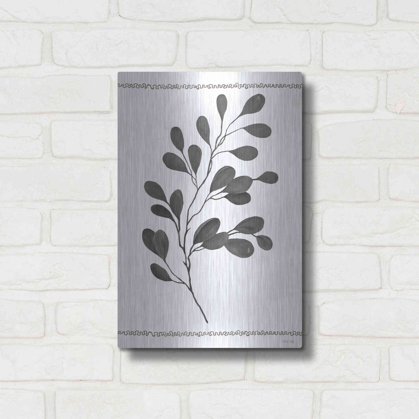 Luxe Metal Art 'Leaf Collection I' by Cindy Jacobs, Metal Wall Art,12x16