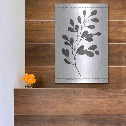 Luxe Metal Art 'Leaf Collection I' by Cindy Jacobs, Metal Wall Art,12x16