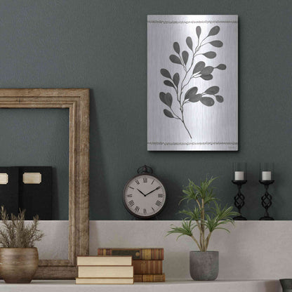 Luxe Metal Art 'Leaf Collection I' by Cindy Jacobs, Metal Wall Art,12x16