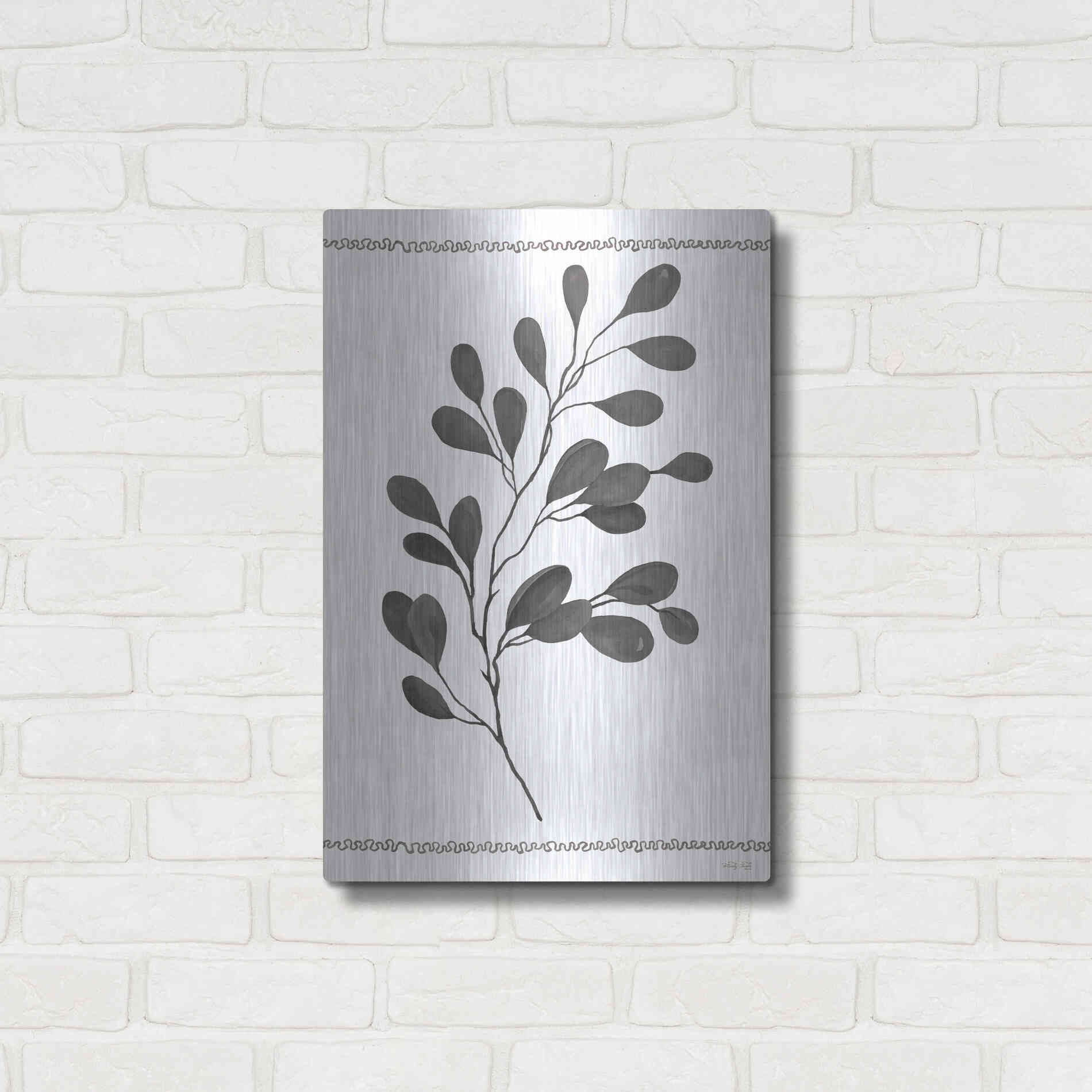 Luxe Metal Art 'Leaf Collection I' by Cindy Jacobs, Metal Wall Art,16x24