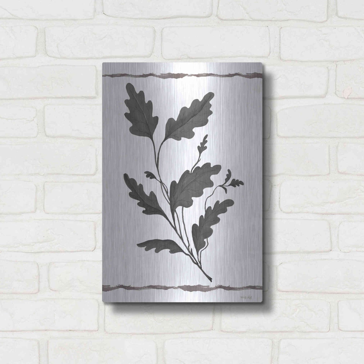 Luxe Metal Art 'Leaf Collection IV' by Cindy Jacobs, Metal Wall Art,12x16