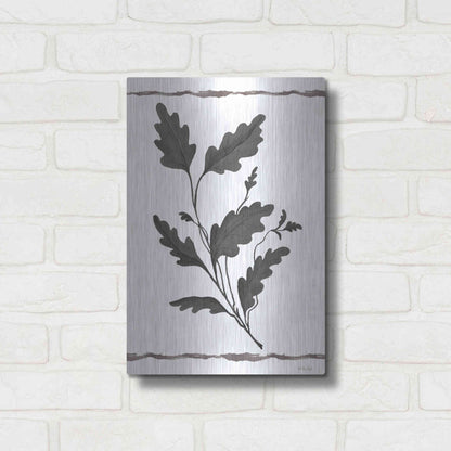 Luxe Metal Art 'Leaf Collection IV' by Cindy Jacobs, Metal Wall Art,12x16