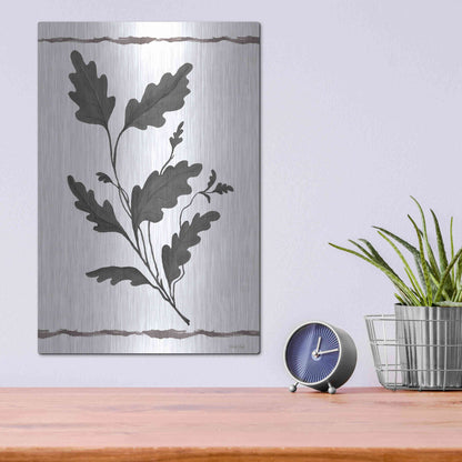 Luxe Metal Art 'Leaf Collection IV' by Cindy Jacobs, Metal Wall Art,12x16