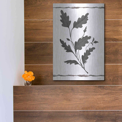 Luxe Metal Art 'Leaf Collection IV' by Cindy Jacobs, Metal Wall Art,12x16