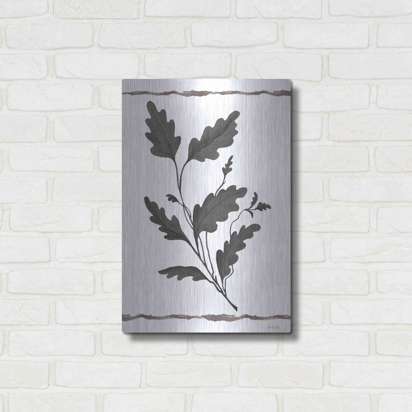 Luxe Metal Art 'Leaf Collection IV' by Cindy Jacobs, Metal Wall Art,16x24