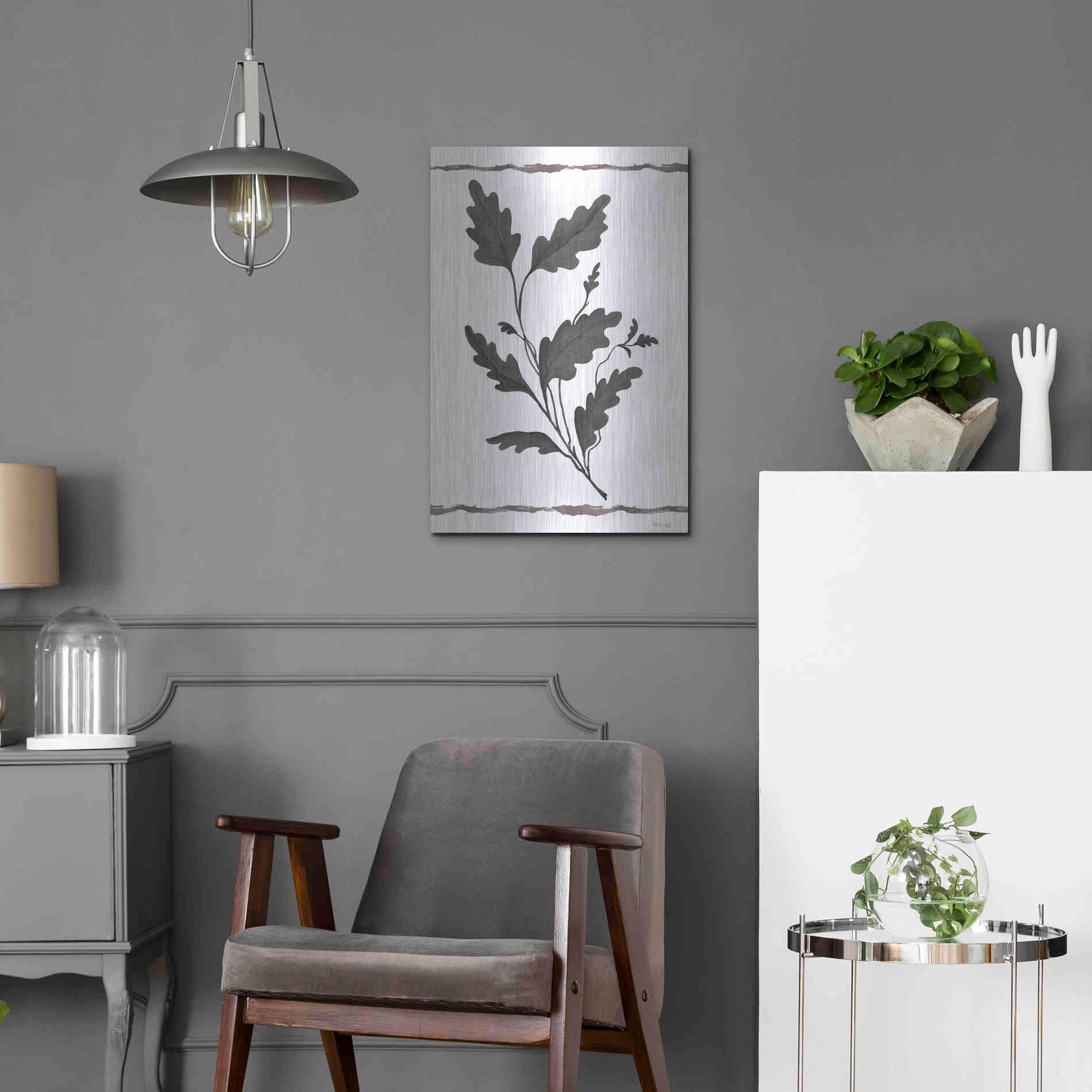 Luxe Metal Art 'Leaf Collection IV' by Cindy Jacobs, Metal Wall Art,16x24