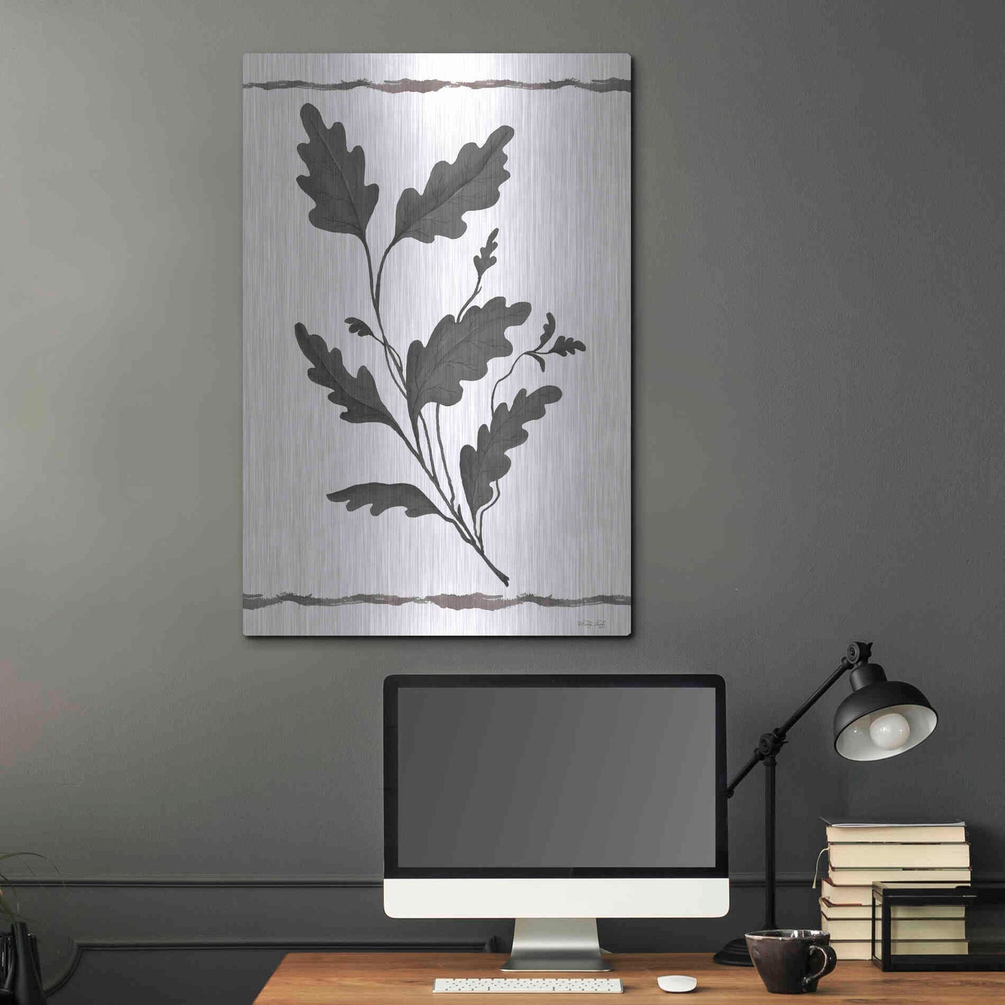 Luxe Metal Art 'Leaf Collection IV' by Cindy Jacobs, Metal Wall Art,24x36