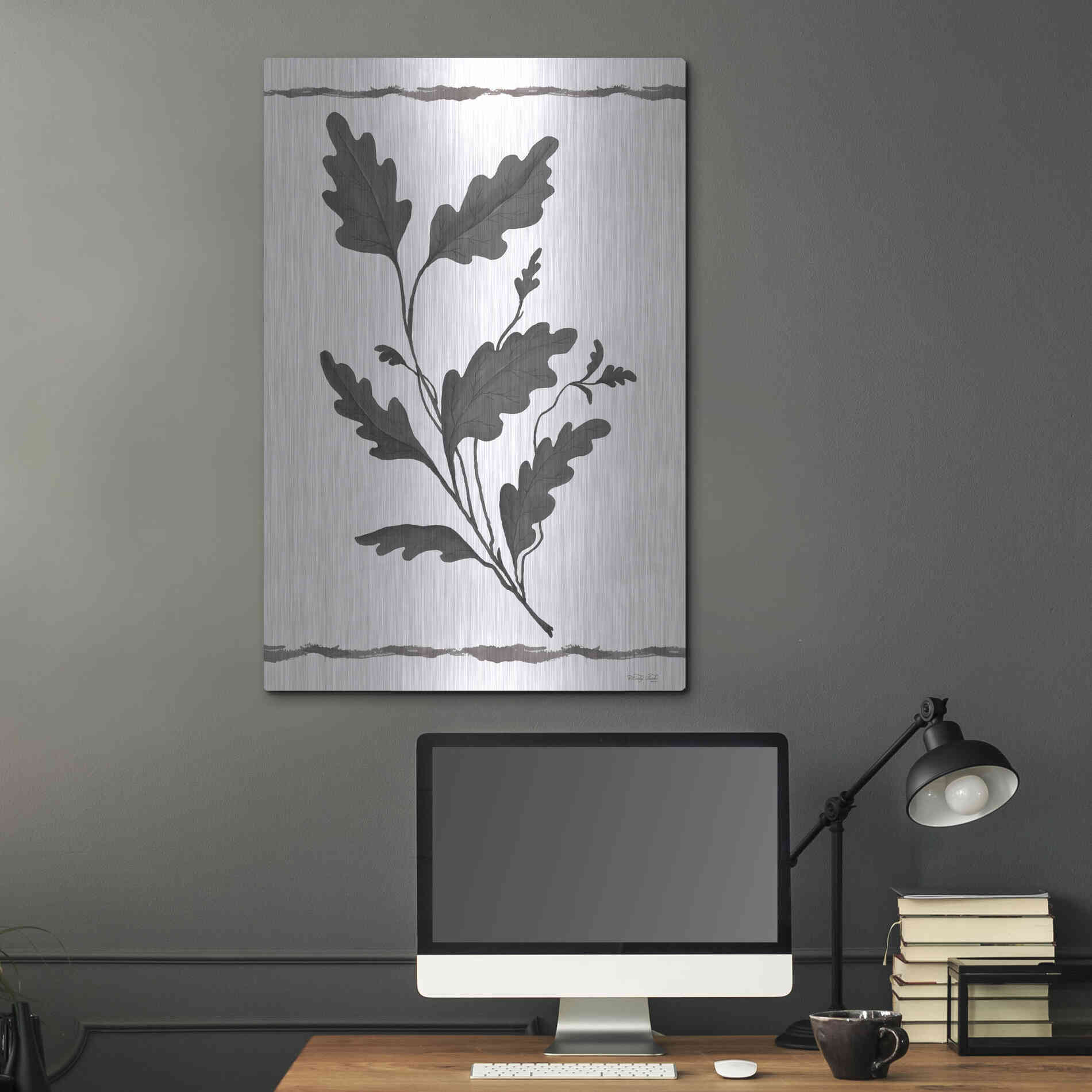 Luxe Metal Art 'Leaf Collection IV' by Cindy Jacobs, Metal Wall Art,24x36