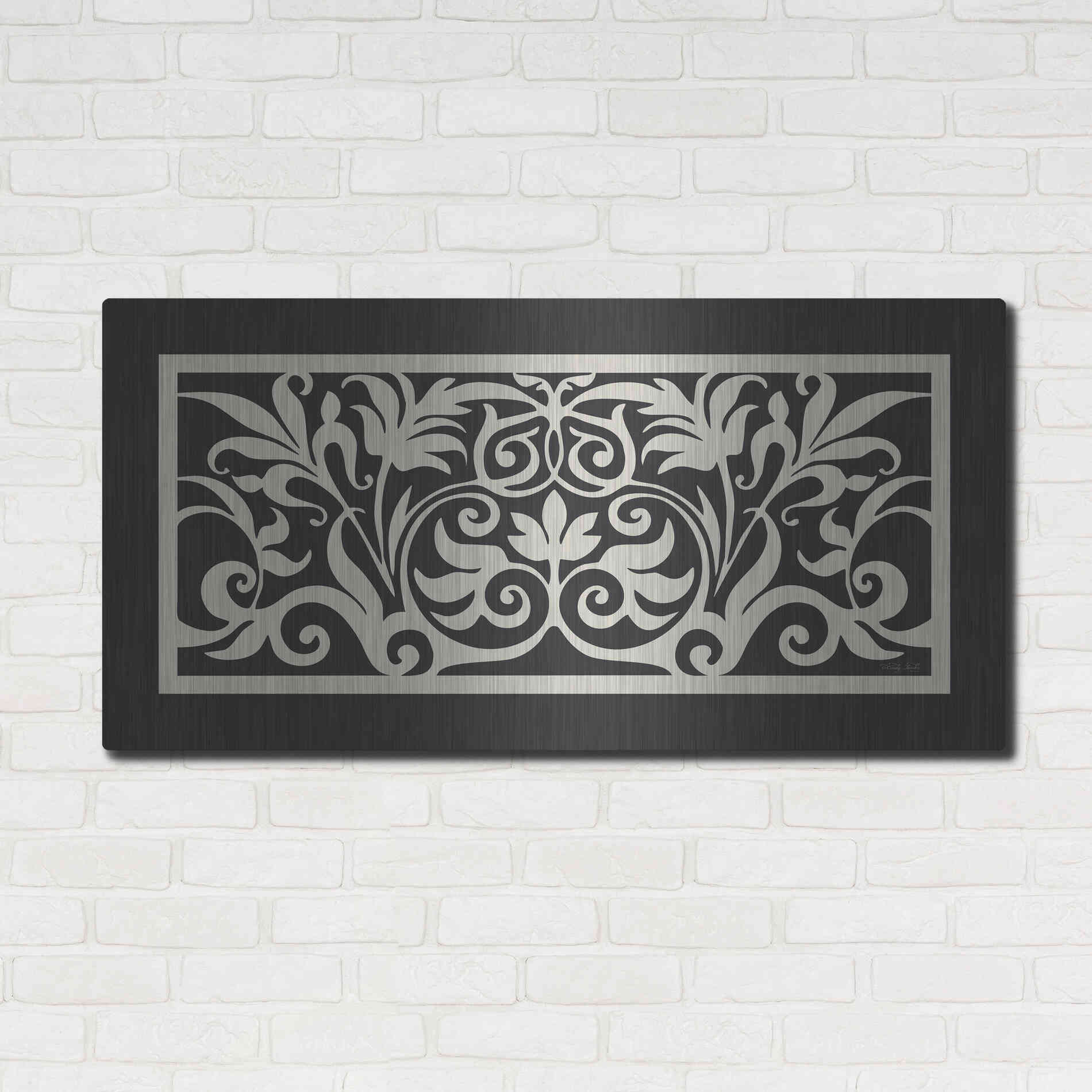 Luxe Metal Art 'Patterned Grill I' by Cindy Jacobs, Metal Wall Art,48x24