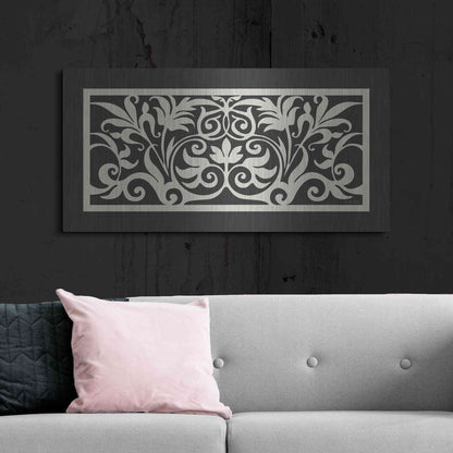 Luxe Metal Art 'Patterned Grill I' by Cindy Jacobs, Metal Wall Art,48x24