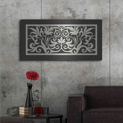 Luxe Metal Art 'Patterned Grill I' by Cindy Jacobs, Metal Wall Art,48x24