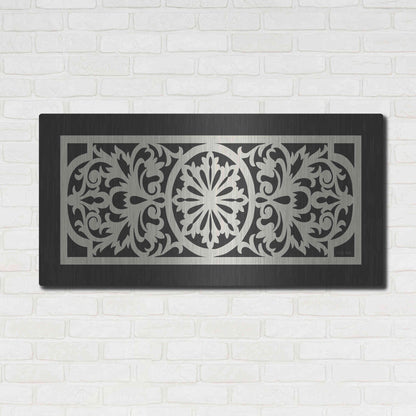 Luxe Metal Art 'Patterned Grill II' by Cindy Jacobs, Metal Wall Art,48x24