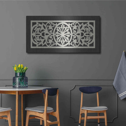 Luxe Metal Art 'Patterned Grill II' by Cindy Jacobs, Metal Wall Art,48x24