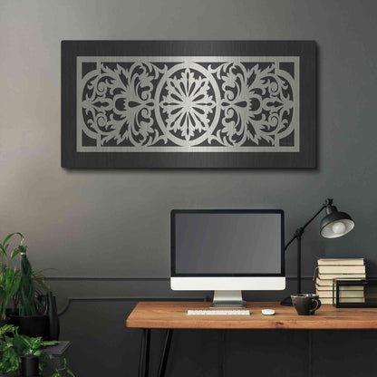 Luxe Metal Art 'Patterned Grill II' by Cindy Jacobs, Metal Wall Art,48x24