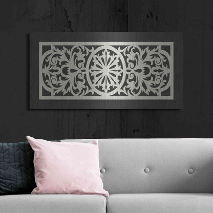 Luxe Metal Art 'Patterned Grill II' by Cindy Jacobs, Metal Wall Art,48x24
