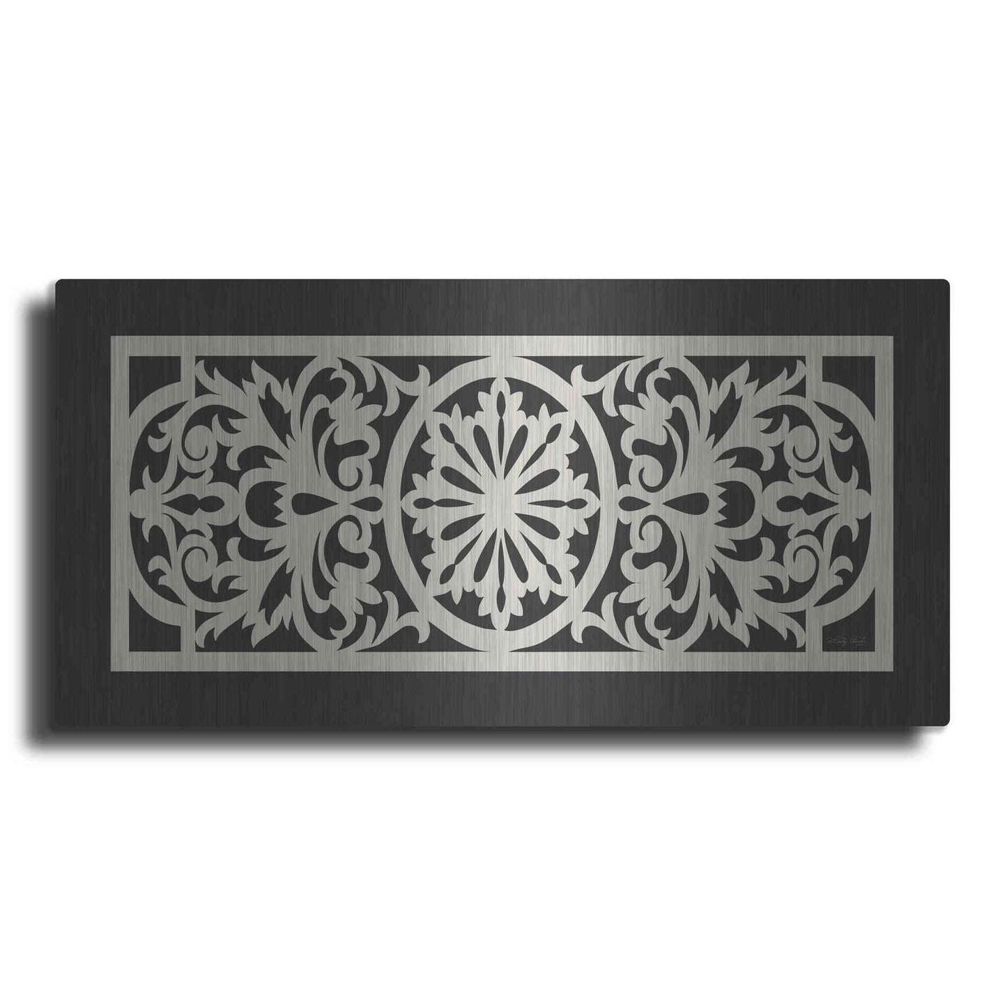 Luxe Metal Art 'Patterned Grill II' by Cindy Jacobs, Metal Wall Art