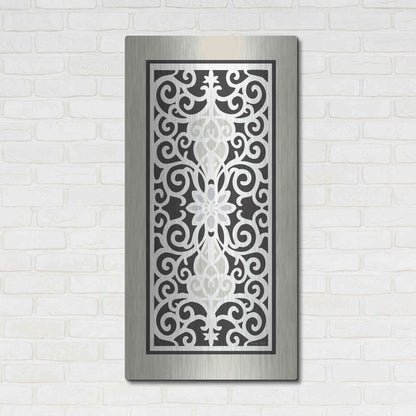 Luxe Metal Art 'Patterned Grill III' by Cindy Jacobs, Metal Wall Art,24x48