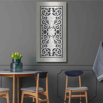 Luxe Metal Art 'Patterned Grill III' by Cindy Jacobs, Metal Wall Art,24x48