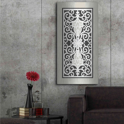 Luxe Metal Art 'Patterned Grill III' by Cindy Jacobs, Metal Wall Art,24x48