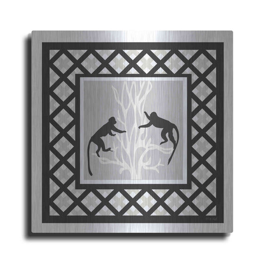Luxe Metal Art 'Monkey Mischief' by Cindy Jacobs, Metal Wall Art