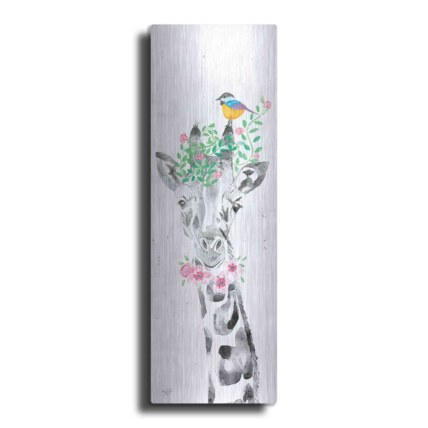 Luxe Metal Art 'Sparkle the Giraffe' by Diane Fifer, Metal Wall Art