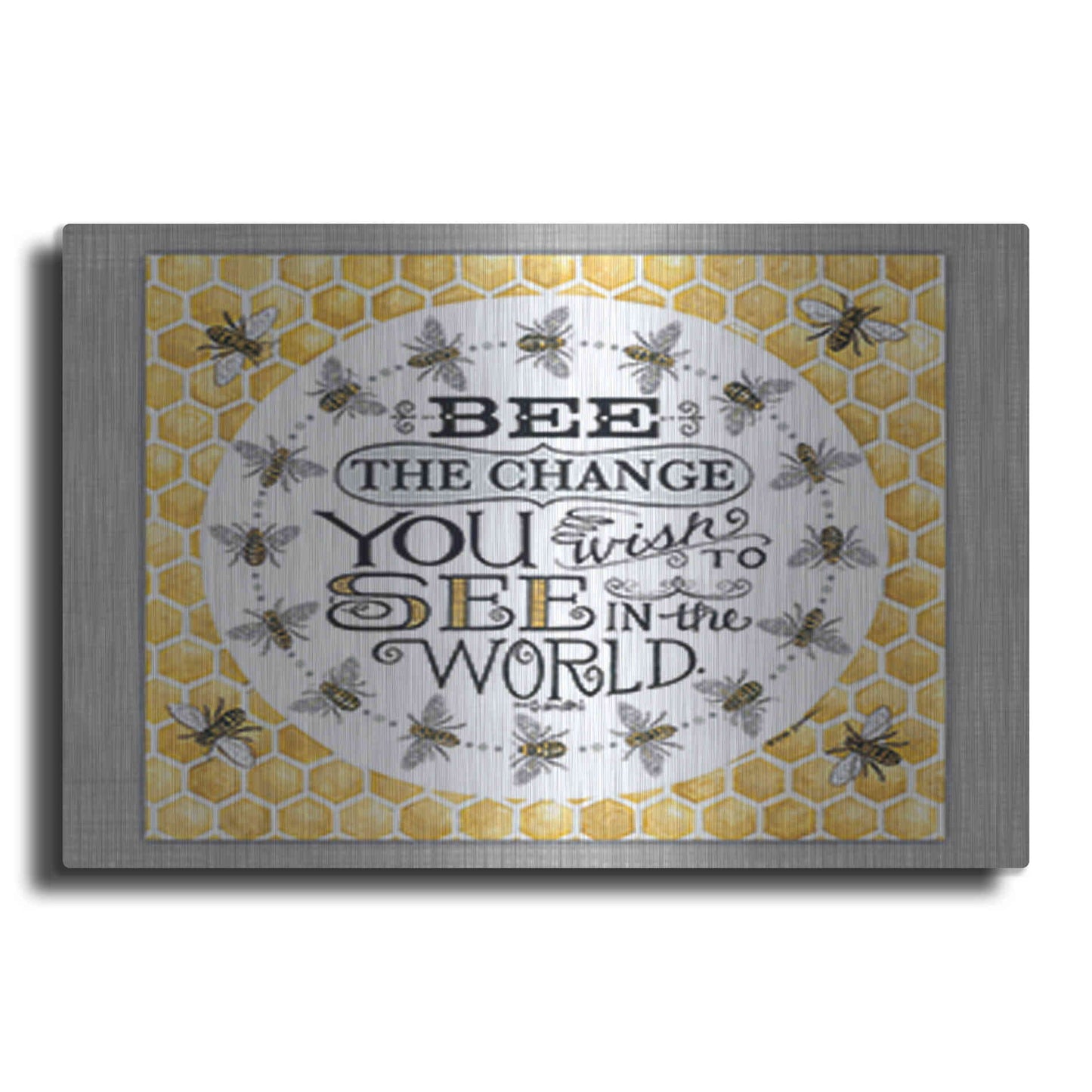 Luxe Metal Art 'Be the Change' by Deb Strain, Metal Wall Art