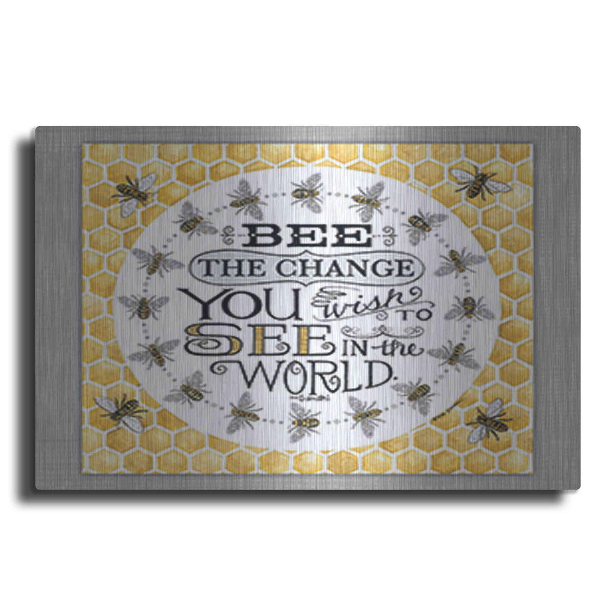 Luxe Metal Art 'Be the Change' by Deb Strain, Metal Wall Art