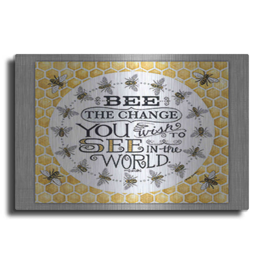 Luxe Metal Art 'Be the Change' by Deb Strain, Metal Wall Art