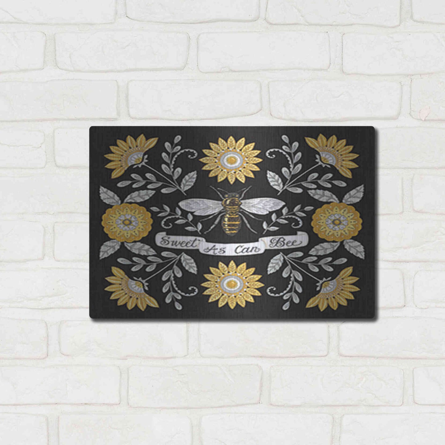 Luxe Metal Art 'Sweet As Can Be' by Deb Strain, Metal Wall Art,16x12