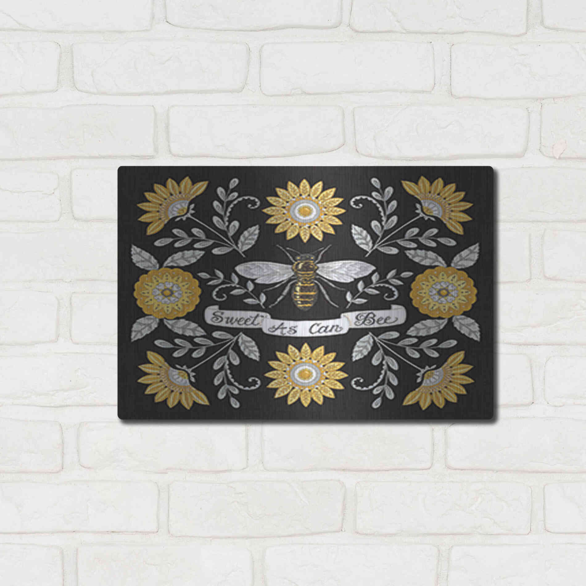 Luxe Metal Art 'Sweet As Can Be' by Deb Strain, Metal Wall Art,16x12