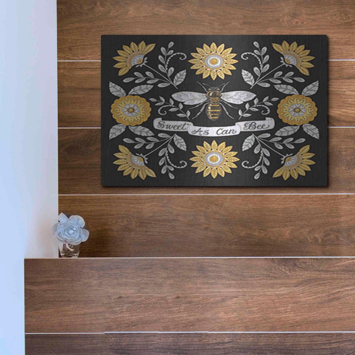 Luxe Metal Art 'Sweet As Can Be' by Deb Strain, Metal Wall Art,16x12