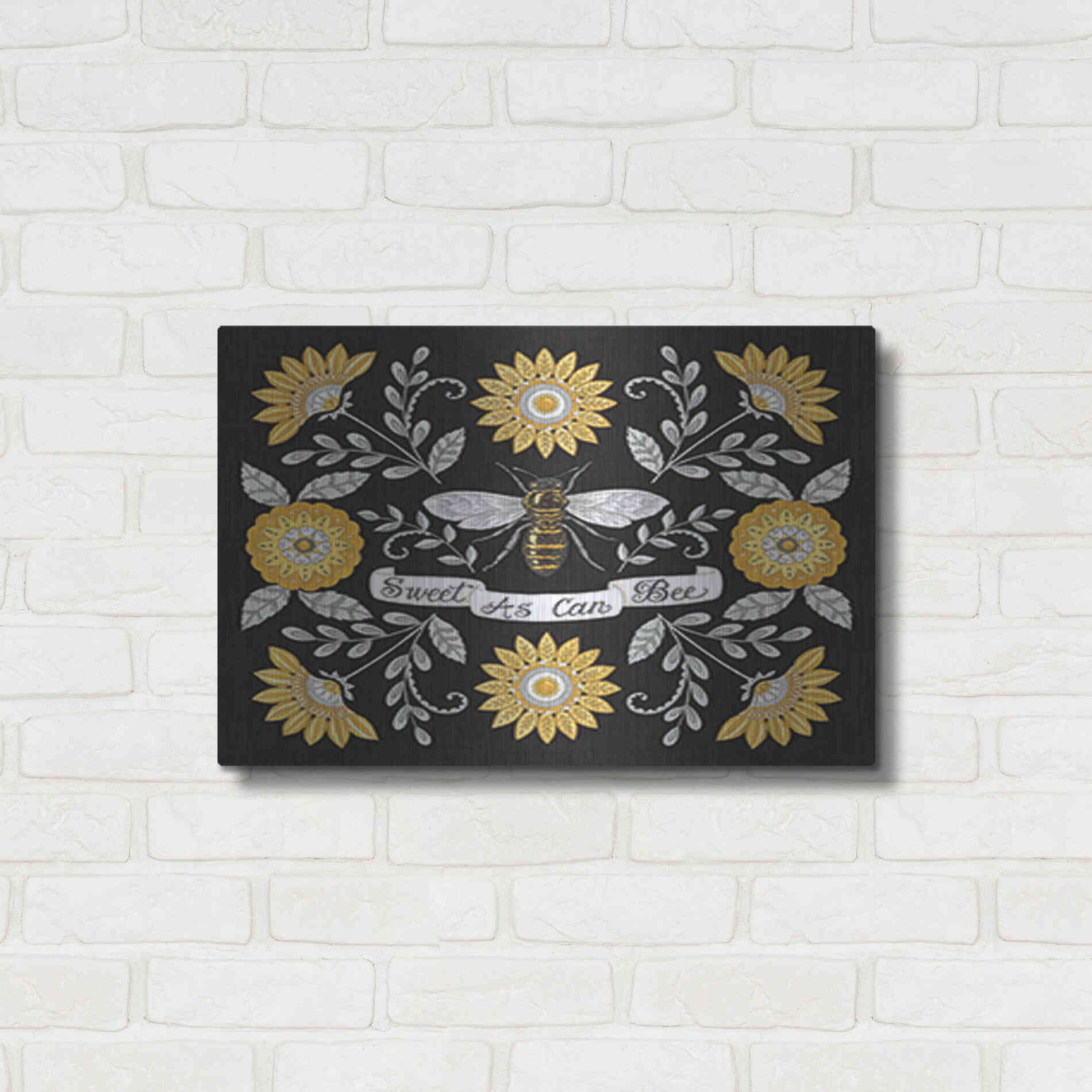 Luxe Metal Art 'Sweet As Can Be' by Deb Strain, Metal Wall Art,24x16