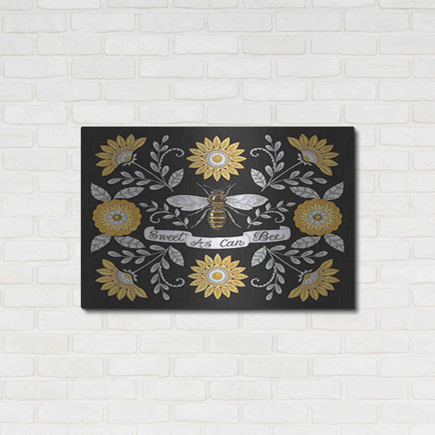 Luxe Metal Art 'Sweet As Can Be' by Deb Strain, Metal Wall Art,36x24