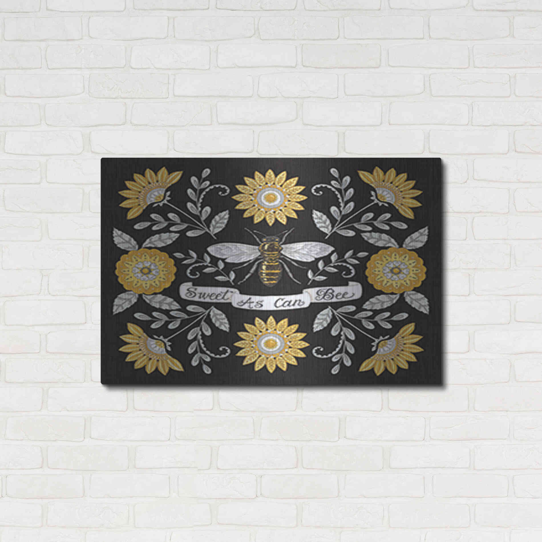 Luxe Metal Art 'Sweet As Can Be' by Deb Strain, Metal Wall Art,36x24