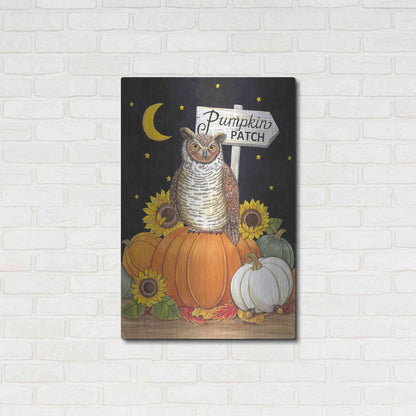 Luxe Metal Art 'Pumpkin Patch Owl' by Deb Strain, Metal Wall Art,24x36