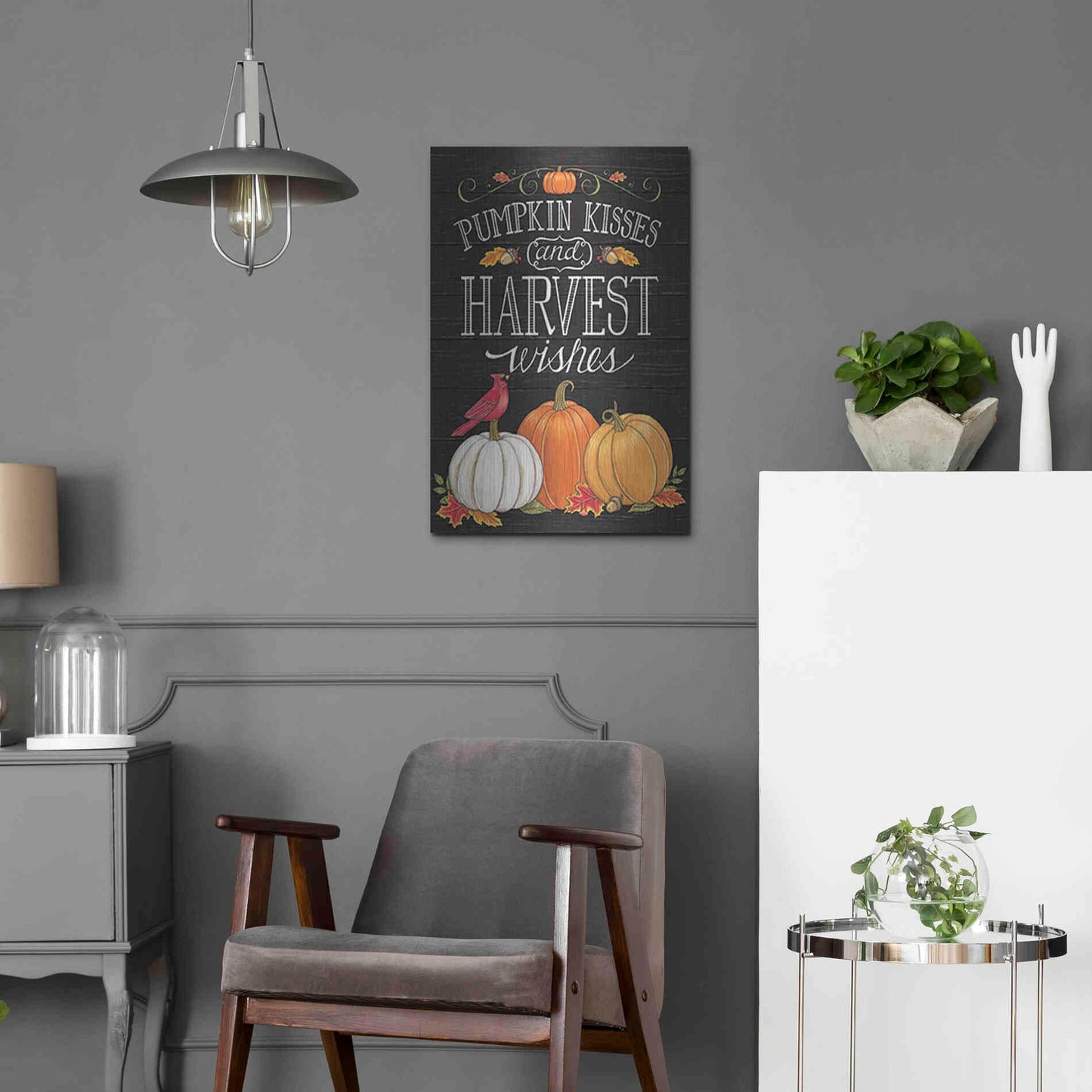 Luxe Metal Art 'Pumpkin Kisses & Harvest Wishes' by Deb Strain, Metal Wall Art,16x24