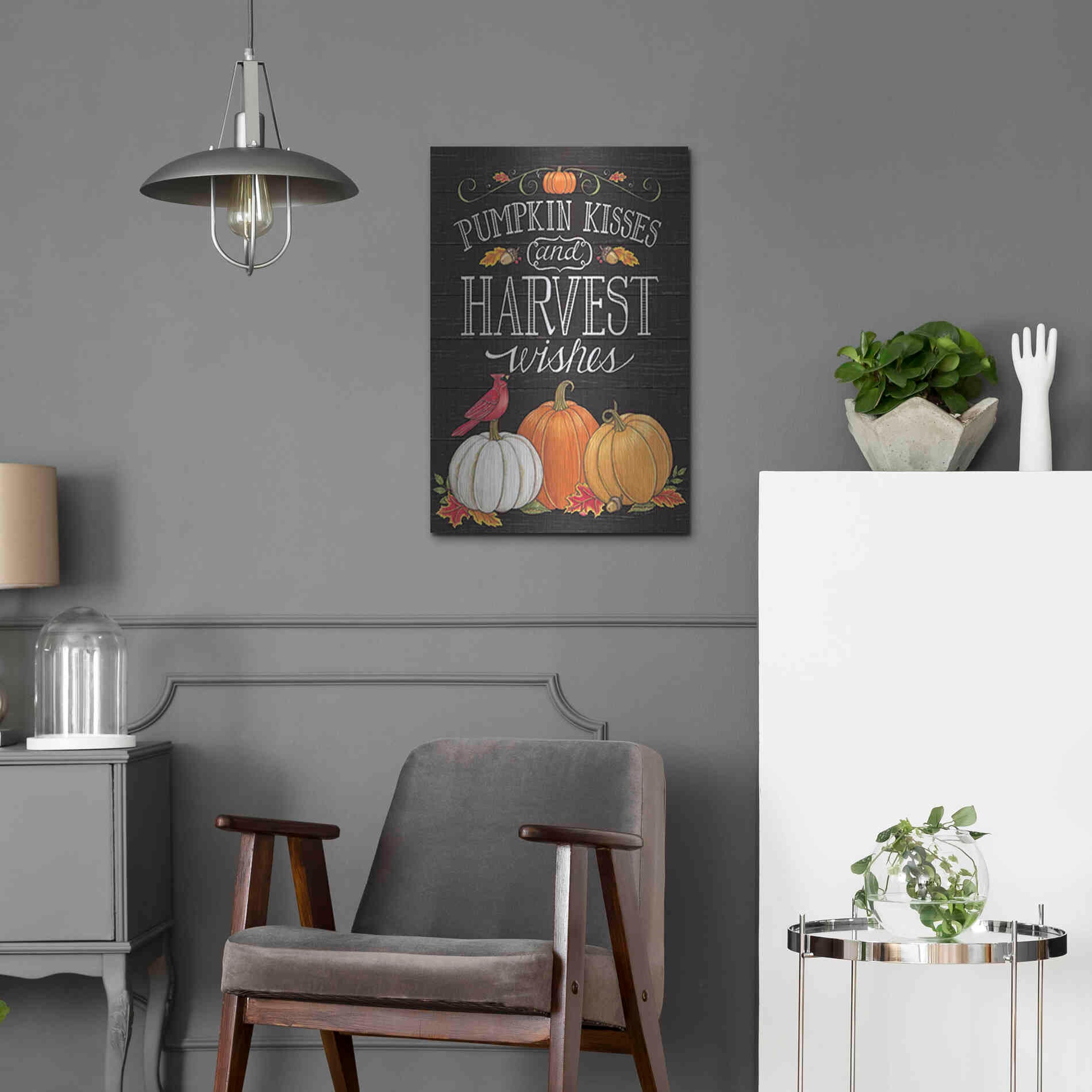 Luxe Metal Art 'Pumpkin Kisses & Harvest Wishes' by Deb Strain, Metal Wall Art,16x24